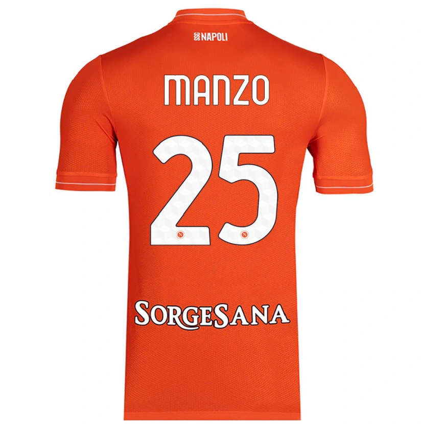 Danxen Mujer Camiseta Alessia Manzo #25 Naranja Rojo Blanco Portero Equipación 2025/26 La Camisa