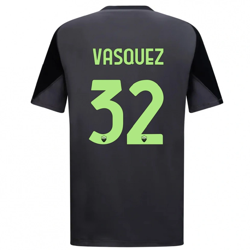 Danxen Mujer Camiseta Devis Vásquez #32 Negro Verde Claro Portero Equipación 2025/26 La Camisa