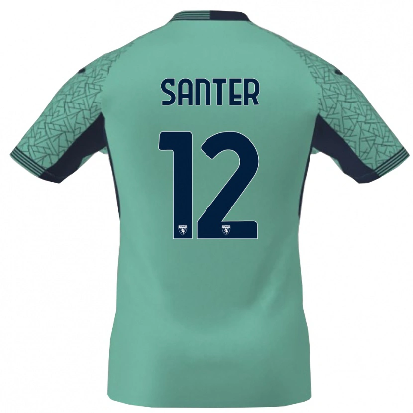 Danxen Mujer Camiseta Leonardo Santer #12 Laguna Azul Portero Equipación 2025/26 La Camisa