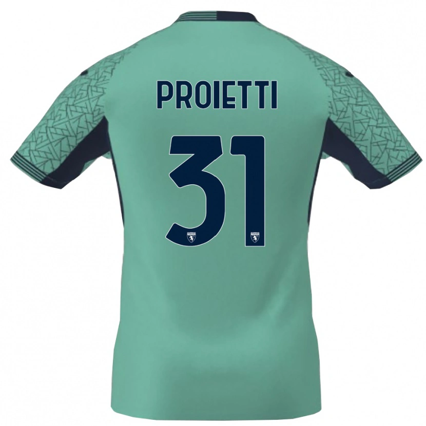 Danxen Mujer Camiseta Riccardo Proietti #31 Laguna Azul Portero Equipación 2025/26 La Camisa