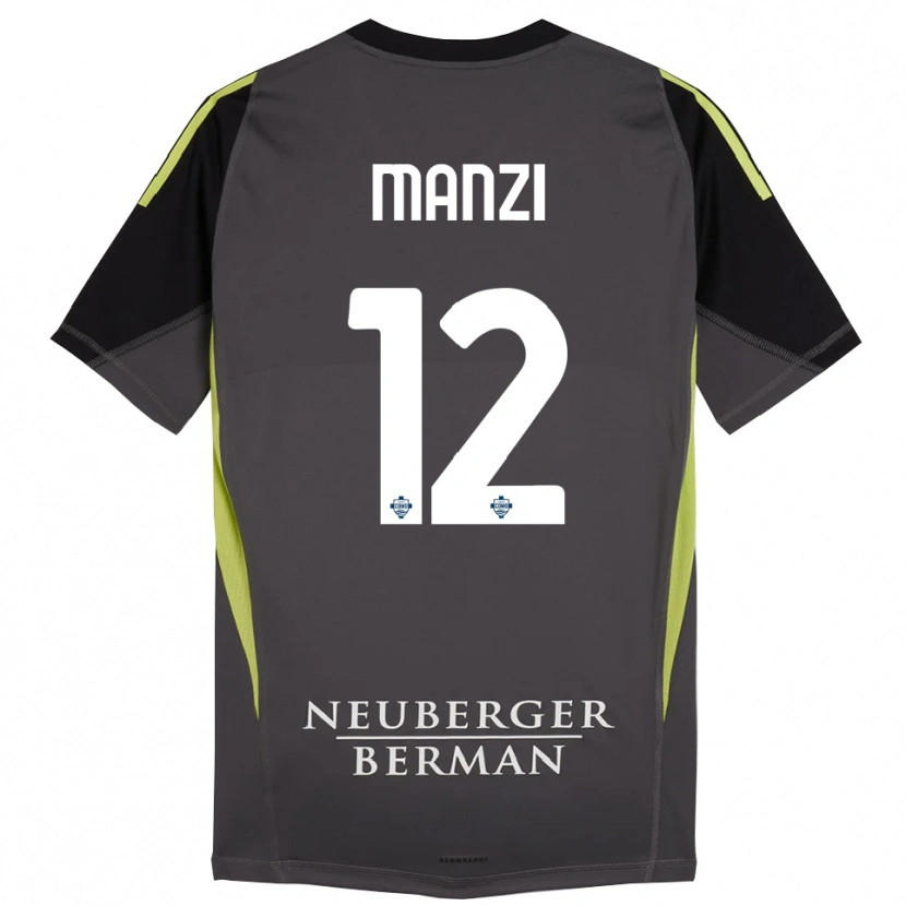 Danxen Mujer Camiseta Federico Manzi #12 Negro Verde Claro Portero Equipación 2025/26 La Camisa