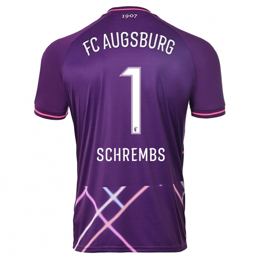 Danxen Mujer Camiseta Luis Schrembs #1 Púrpura Rosa Portero Equipación 2025/26 La Camisa