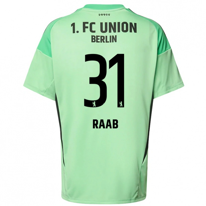 Danxen Mujer Camiseta Matheo Raab #31 Verde Claro Negro Portero Equipación 2025/26 La Camisa