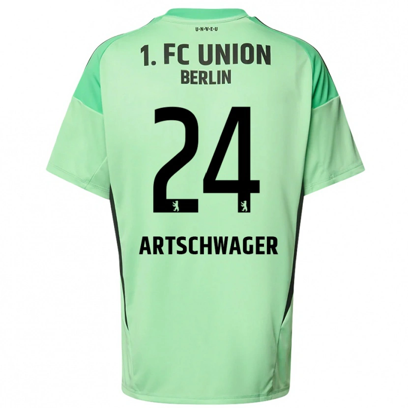Danxen Mujer Camiseta Finn Artschwager #24 Verde Claro Negro Portero Equipación 2025/26 La Camisa