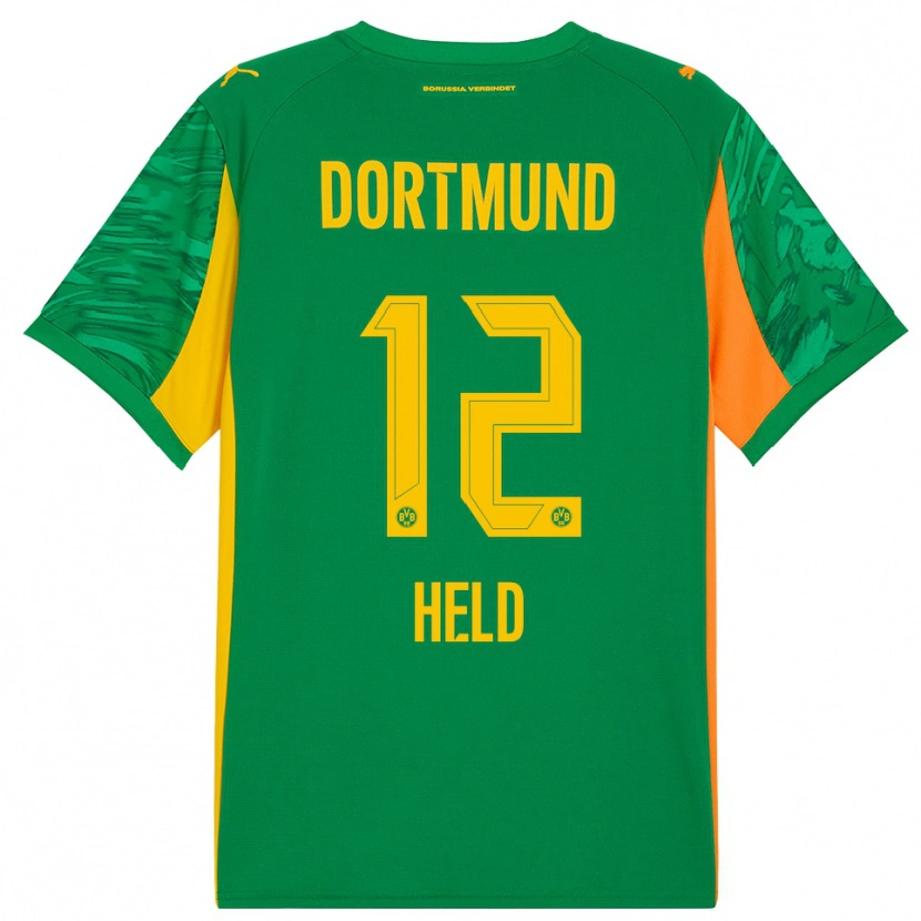 Danxen Mujer Camiseta Aaron Held #12 Verde Naranja Portero Equipación 2025/26 La Camisa