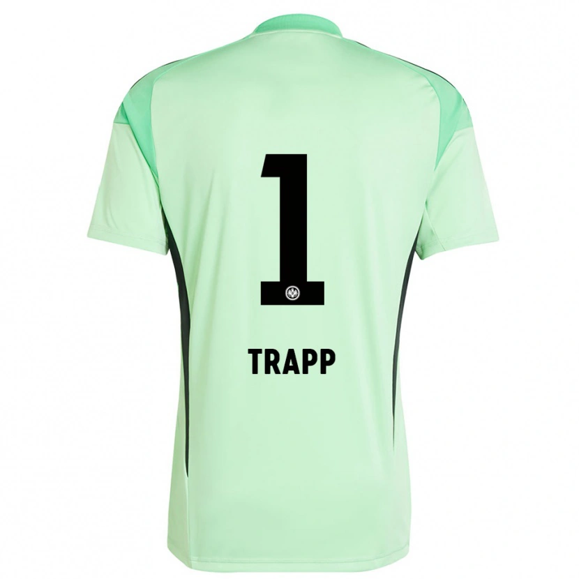 Danxen Mujer Camiseta Kevin Trapp #1 Verde Claro Negro Portero Equipación 2025/26 La Camisa