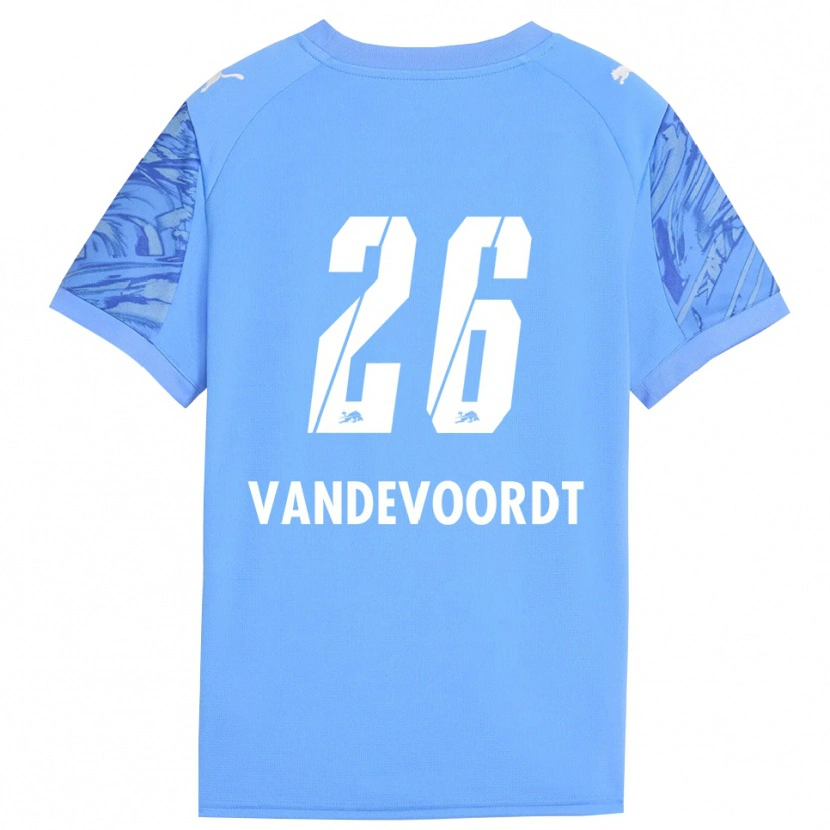 Danxen Mujer Camiseta Maarten Vandevoordt #26 Azul Real Rojo Portero Equipación 2025/26 La Camisa
