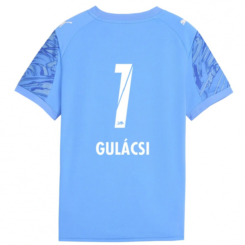 Danxen Mujer Camiseta Péter Gulácsi #1 Azul Real Rojo Portero Equipación 2025/26 La Camisa