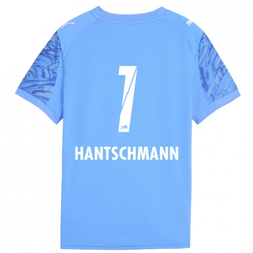 Danxen Mujer Camiseta Franz Hantschmann #1 Azul Real Rojo Portero Equipación 2025/26 La Camisa
