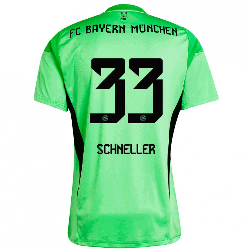 Danxen Mujer Camiseta Lukas Schneller #33 Verde Primavera Medio Portero Equipación 2025/26 La Camisa
