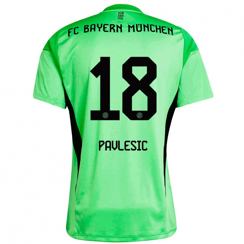 Danxen Mujer Camiseta Anthony Pavlesic #18 Verde Primavera Medio Portero Equipación 2025/26 La Camisa