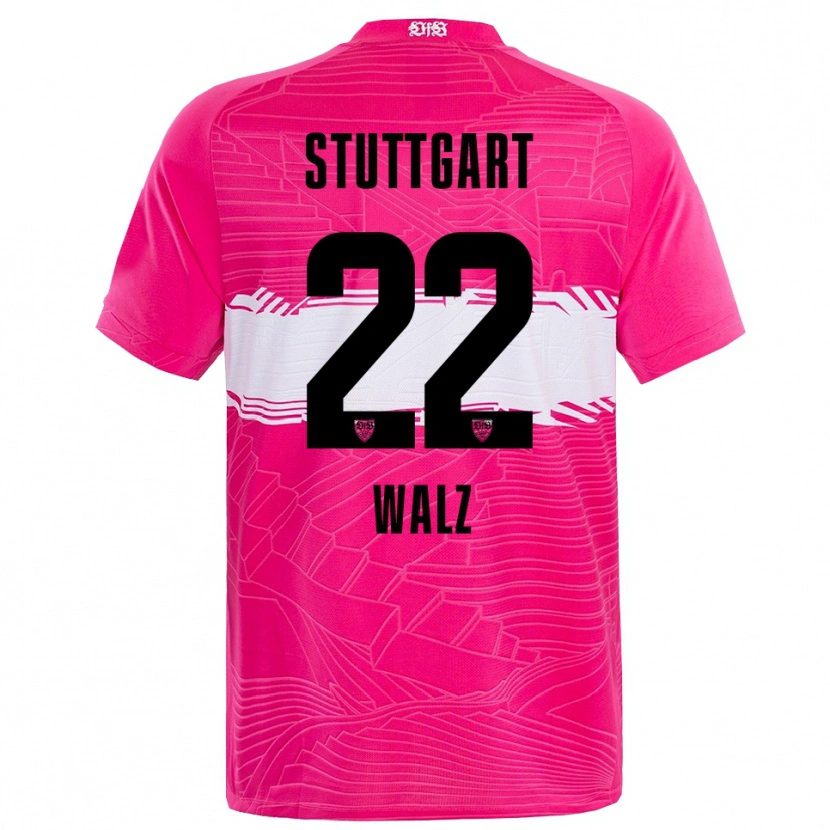 Danxen Mujer Camiseta Tom Walz #22 Rosa Profundo Negro Portero Equipación 2025/26 La Camisa