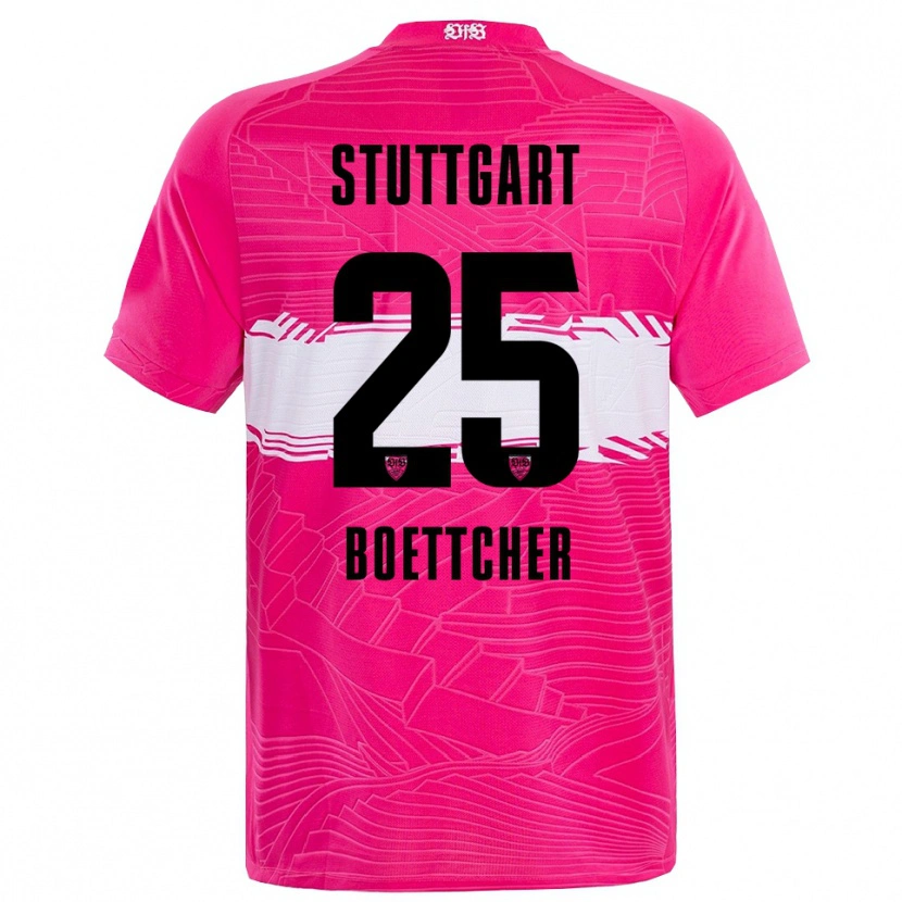 Danxen Mujer Camiseta Eve Boettcher #25 Rosa Profundo Negro Portero Equipación 2025/26 La Camisa