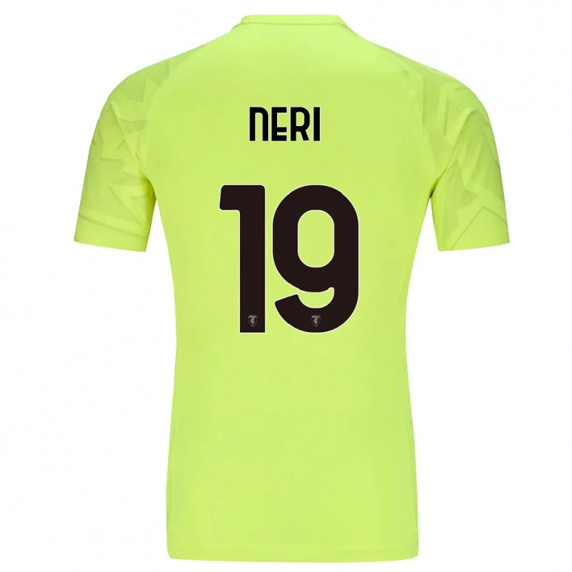 Danxen Mujer Camiseta Christian Neri #19 Verde Fluorescente Portero Equipación 2025/26 La Camisa
