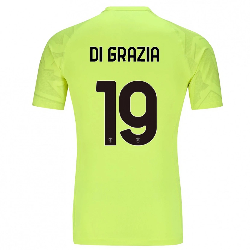 Danxen Mujer Camiseta Manuel Di Grazia #19 Verde Fluorescente Portero Equipación 2025/26 La Camisa
