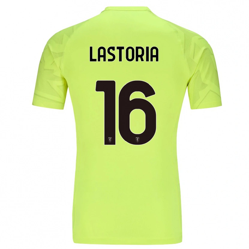 Danxen Mujer Camiseta Tommaso Lastoria #16 Verde Fluorescente Portero Equipación 2025/26 La Camisa