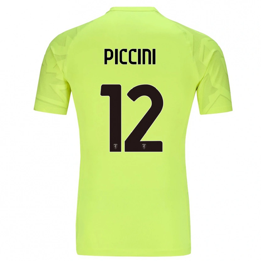 Danxen Mujer Camiseta Bernardo Piccini #12 Verde Fluorescente Portero Equipación 2025/26 La Camisa