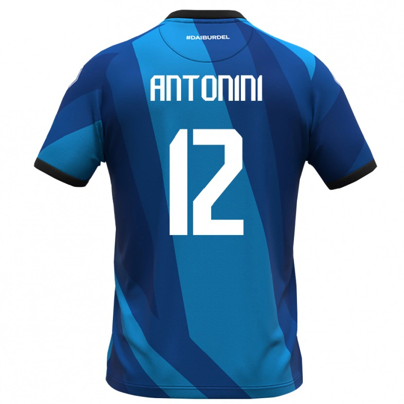 Danxen Mujer Camiseta Francesco Antonini #12 Azul Real Naranja Portero Equipación 2025/26 La Camisa
