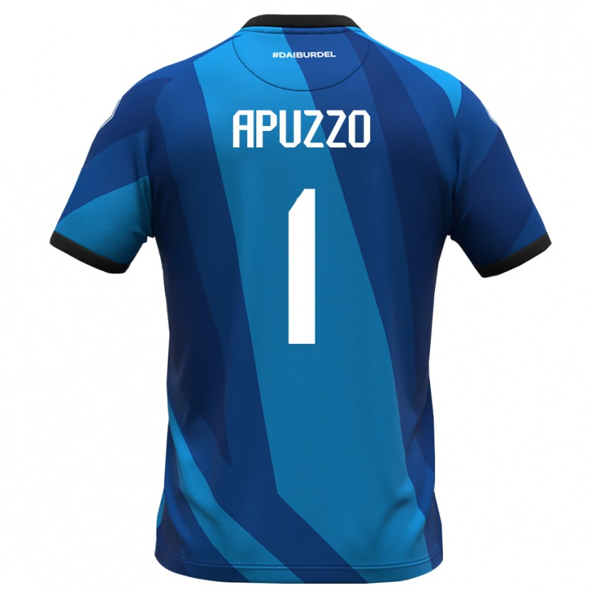 Danxen Mujer Camiseta Davide Apuzzo #1 Azul Real Naranja Portero Equipación 2025/26 La Camisa