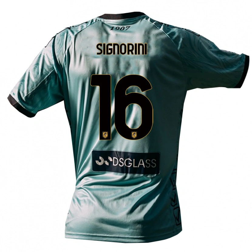 Danxen Mujer Camiseta Alessandro Signorini #16 Azul Claro Blanco Portero Equipación 2025/26 La Camisa