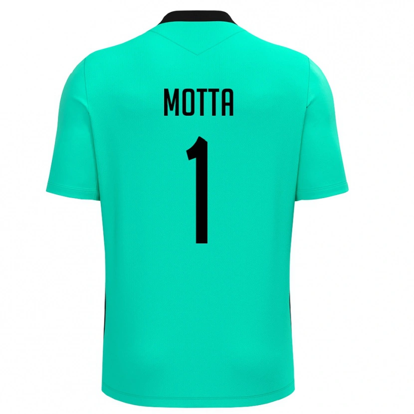 Danxen Mujer Camiseta Edoardo Motta #1 Turquesa Negro Portero Equipación 2025/26 La Camisa