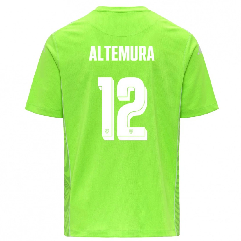 Danxen Mujer Camiseta Tommaso Altemura #12 Verde Césped Blanco Portero Equipación 2025/26 La Camisa