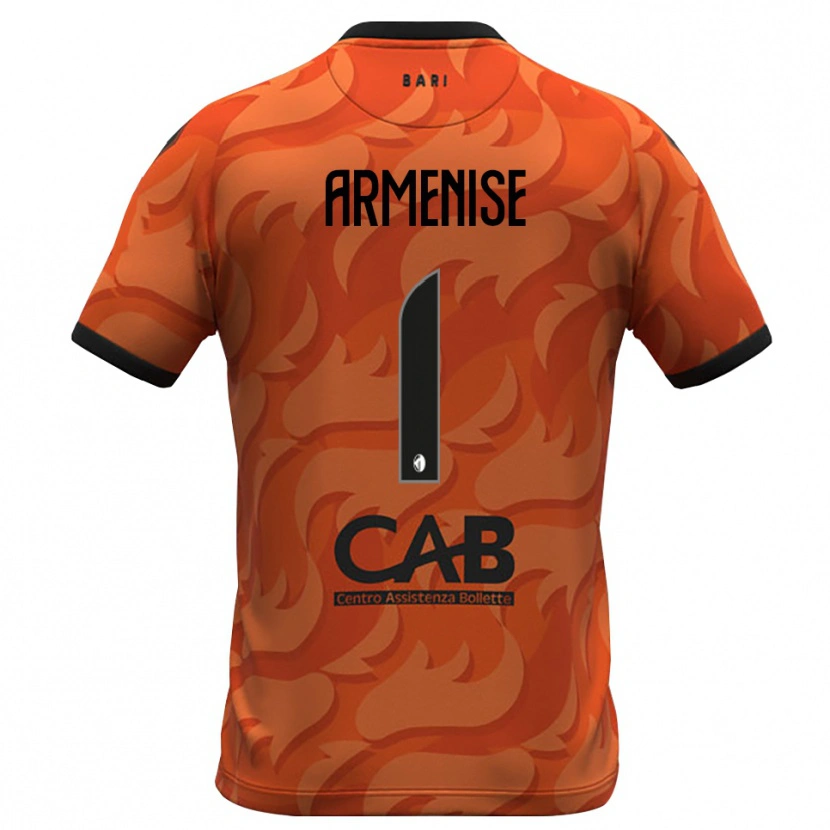 Danxen Mujer Camiseta Gaetano Armenise #1 Naranja Oscuro Negro Portero Equipación 2025/26 La Camisa