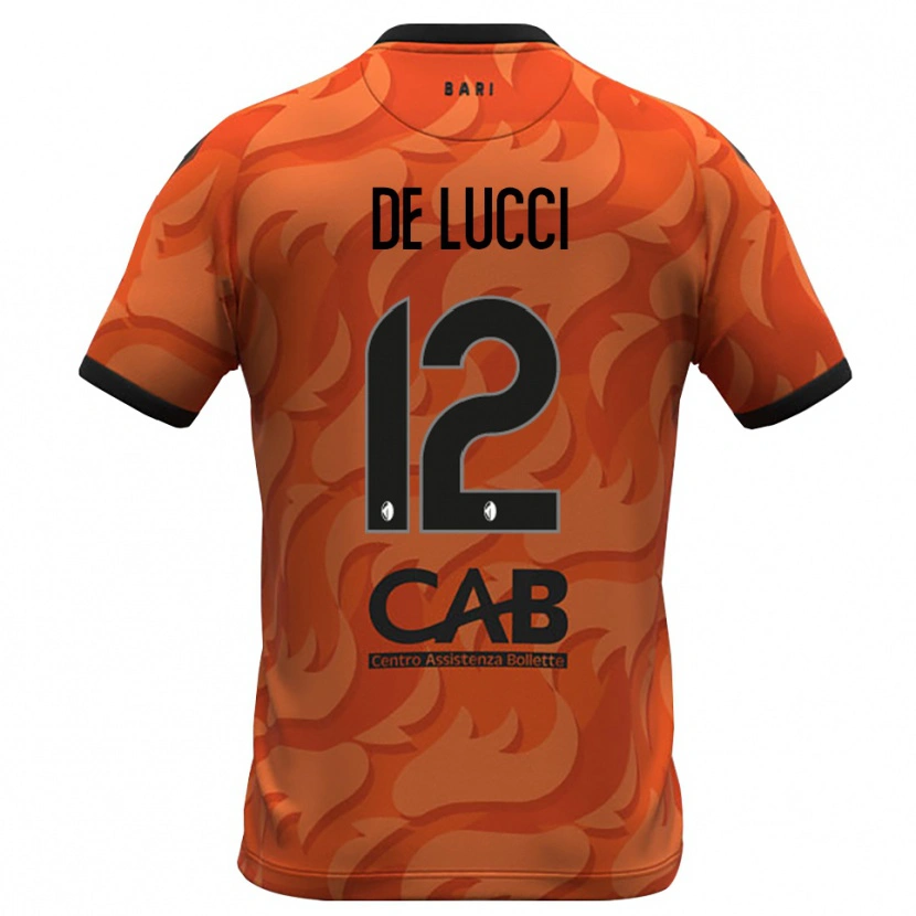 Danxen Mujer Camiseta Paolo De Lucci #12 Naranja Oscuro Negro Portero Equipación 2025/26 La Camisa