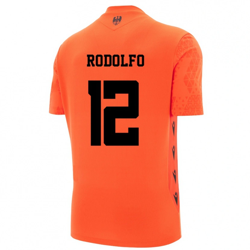 Danxen Mujer Camiseta Luca Rodolfo #12 Naranja Oscuro Negro Portero Equipación 2025/26 La Camisa