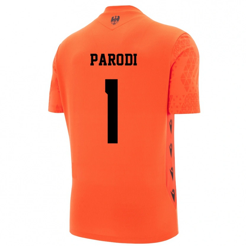 Danxen Mujer Camiseta Alessio Parodi #1 Naranja Oscuro Negro Portero Equipación 2025/26 La Camisa