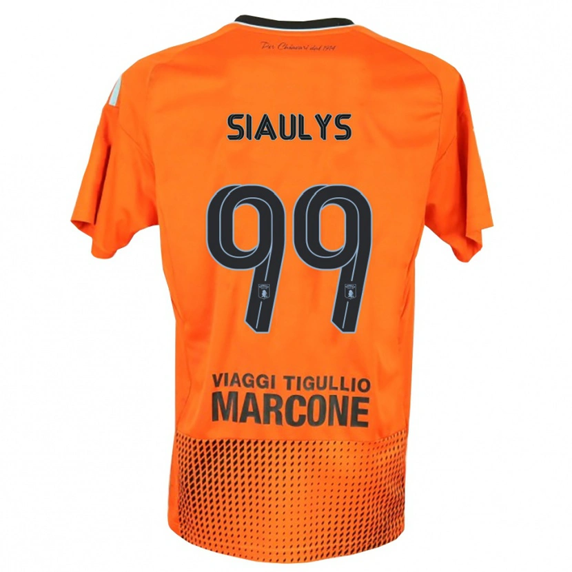 Danxen Mujer Camiseta Ovidijus Siaulys #99 Naranja Oscuro Azul Portero Equipación 2025/26 La Camisa
