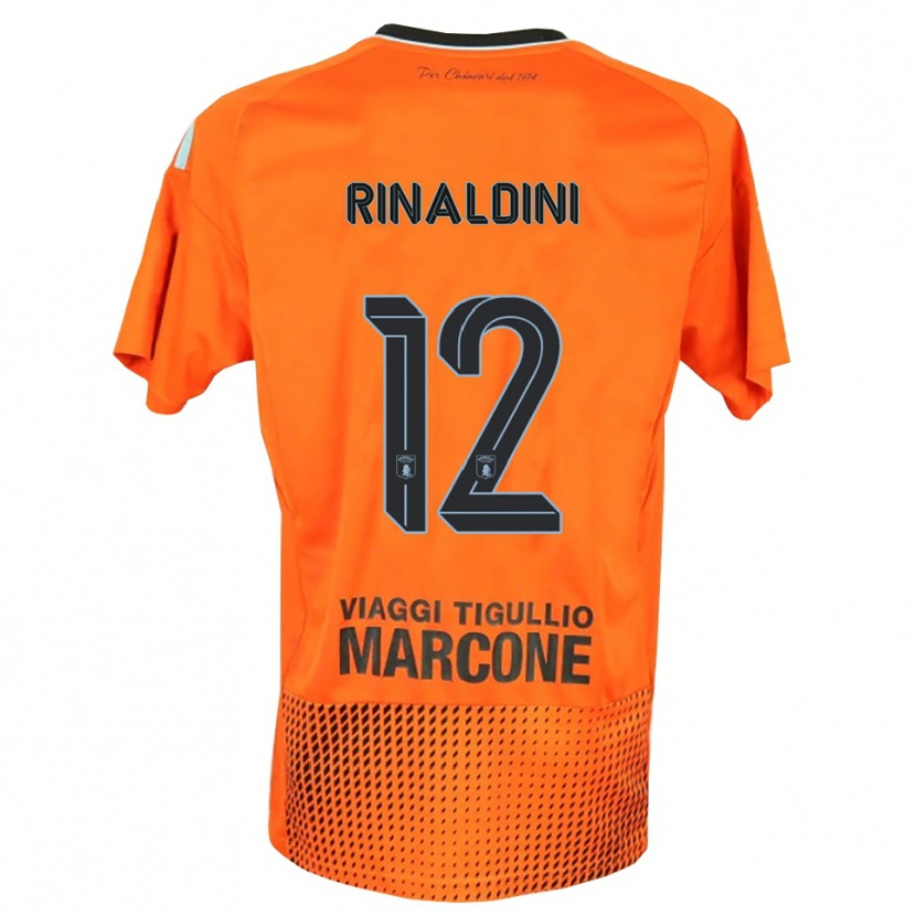 Danxen Mujer Camiseta Ruben Rinaldini #12 Naranja Oscuro Azul Portero Equipación 2025/26 La Camisa