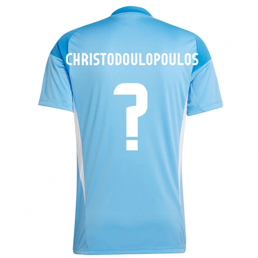 Danxen Mujer Camiseta Giannis Christodoulopoulos #0 Azul Cielo Profundo Portero Equipación 2025/26 La Camisa