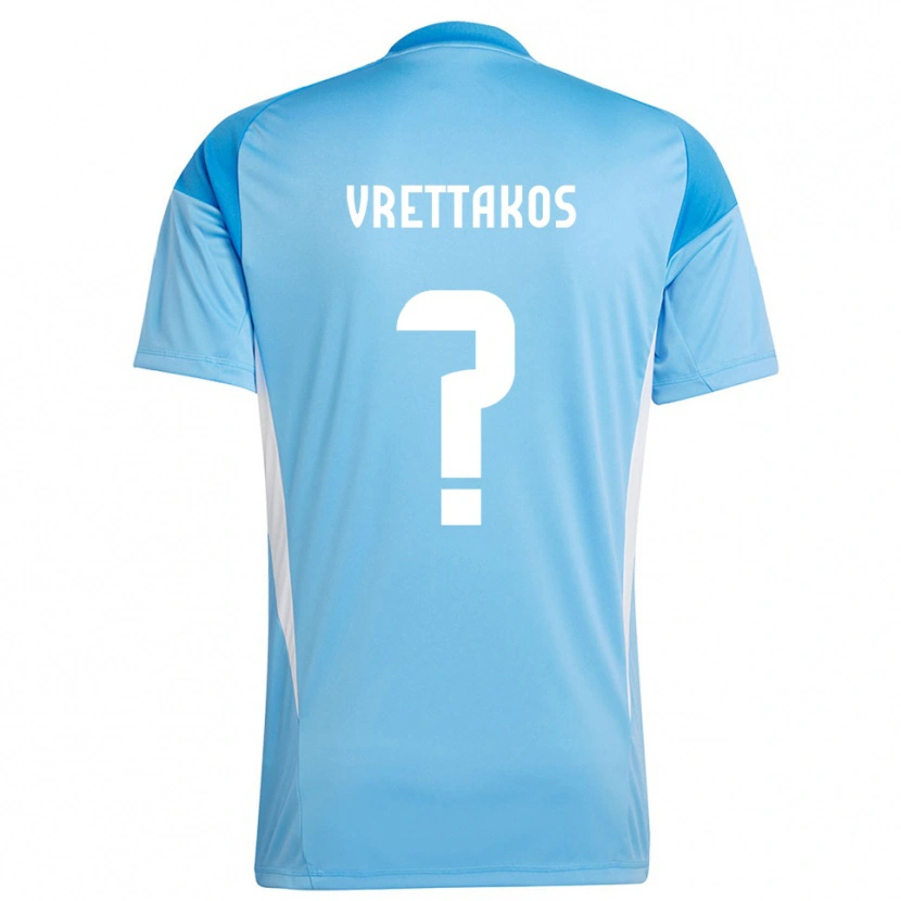 Danxen Mujer Camiseta Georgios Vrettakos #0 Azul Cielo Profundo Portero Equipación 2025/26 La Camisa
