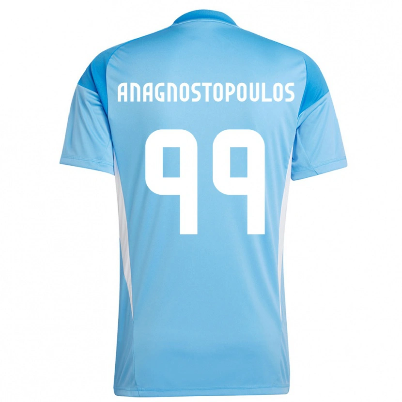 Danxen Mujer Camiseta Alexandros Anagnostopoulos #99 Azul Cielo Profundo Portero Equipación 2025/26 La Camisa