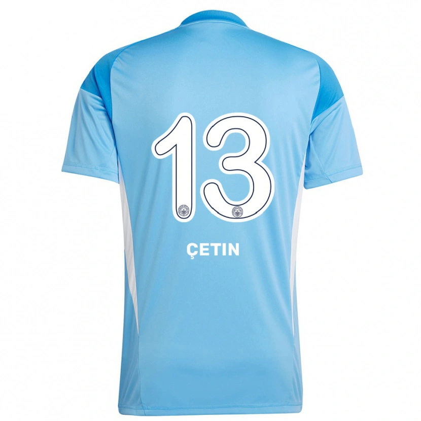 Danxen Mujer Camiseta Tarık Çetin #13 Azul Real Blanco Portero Equipación 2025/26 La Camisa