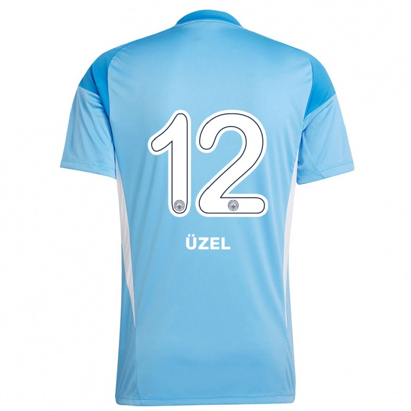 Danxen Mujer Camiseta Nevzat Üzel #12 Azul Real Blanco Portero Equipación 2025/26 La Camisa