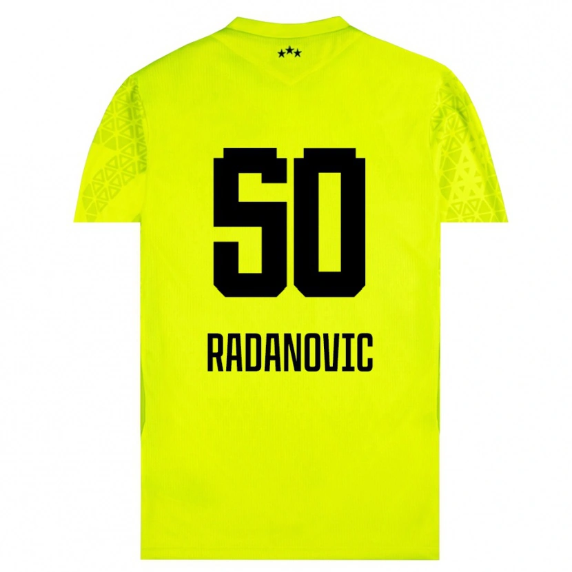 Danxen Mujer Camiseta Savo Radanovic #50 Verde Amarillo Negro Portero Equipación 2025/26 La Camisa