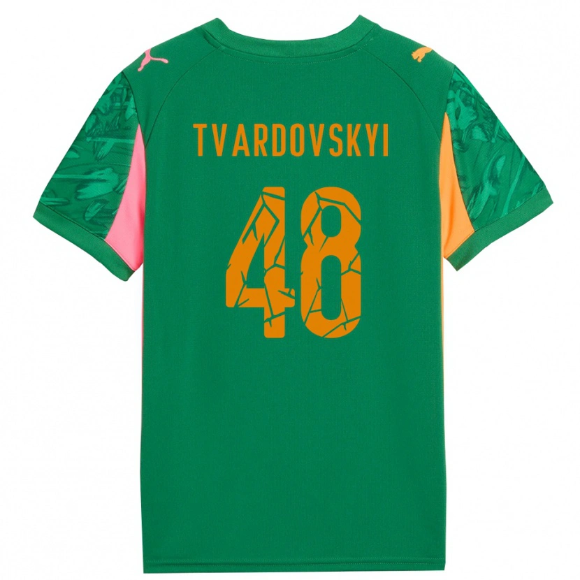 Danxen Mujer Camiseta Denys Tvardovskyi #48 Verde Naranja Rosa Portero Equipación 2025/26 La Camisa