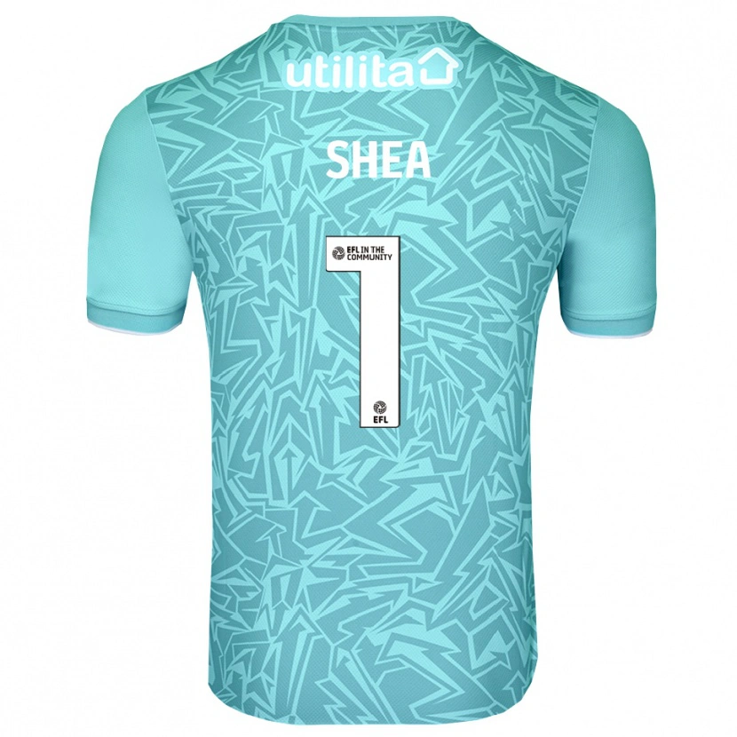 Danxen Mujer Camiseta James Shea #1 Azul Claro Portero Equipación 2025/26 La Camisa