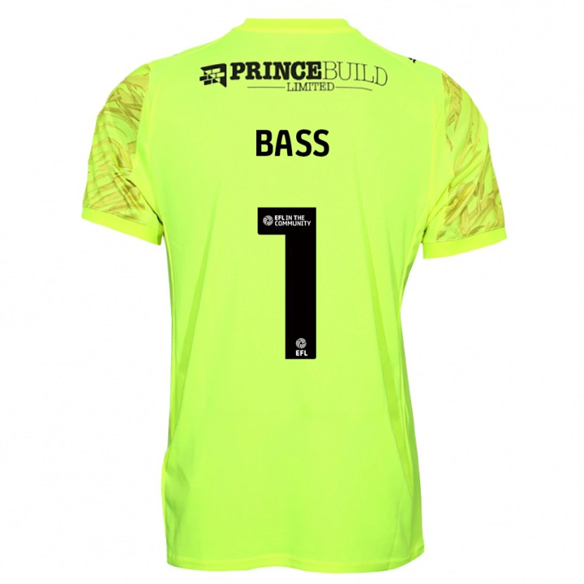 Danxen Mujer Camiseta Alex Bass #1 Negro Verde Fluorescente Portero Equipación 2025/26 La Camisa