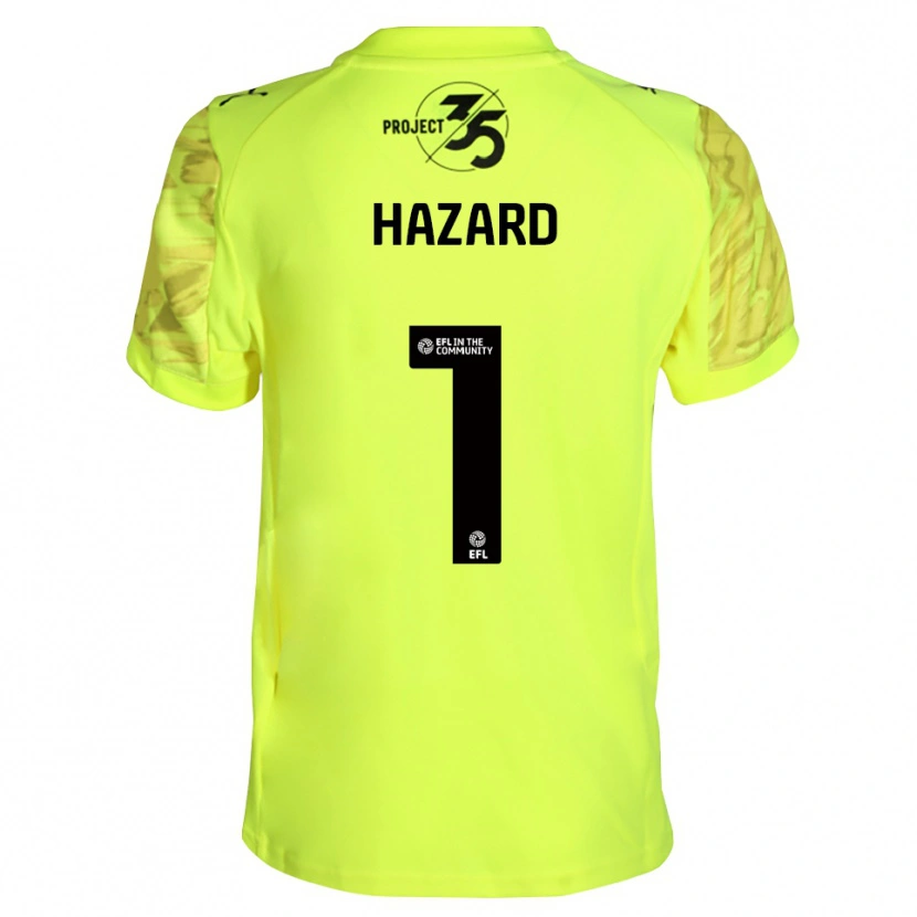 Danxen Mujer Camiseta Conor Hazard #1 Negro Verde Fluorescente Portero Equipación 2025/26 La Camisa
