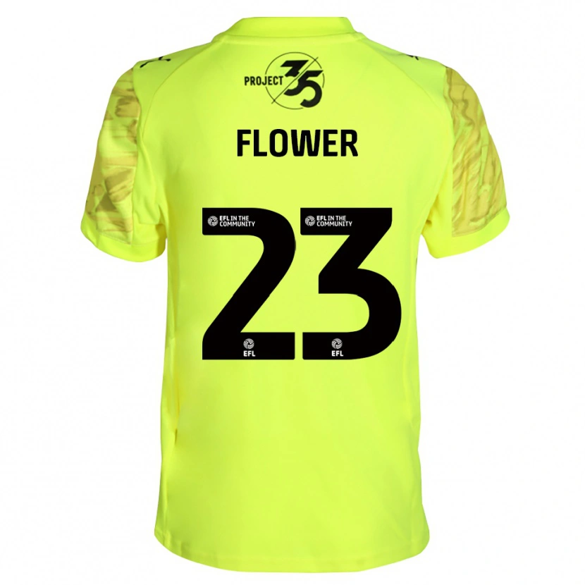 Danxen Mujer Camiseta Jack Flower #23 Negro Verde Fluorescente Portero Equipación 2025/26 La Camisa