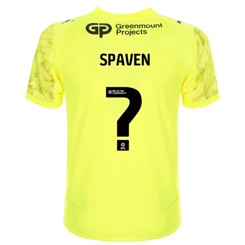Danxen Mujer Camiseta Jake Spaven #0 Negro Verde Fluorescente Portero Equipación 2025/26 La Camisa