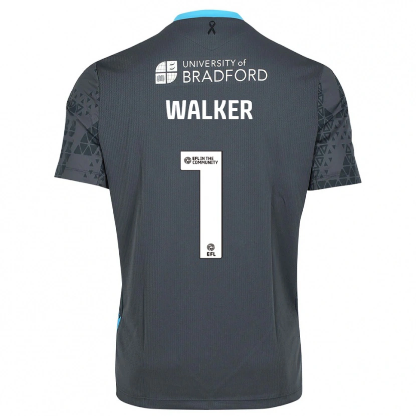 Danxen Mujer Camiseta Sam Walker #1 Gris Negro Portero Equipación 2025/26 La Camisa
