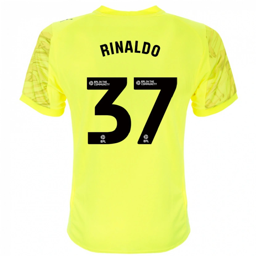 Danxen Mujer Camiseta Ashton Rinaldo #37 Negro Amarillo Portero Equipación 2025/26 La Camisa
