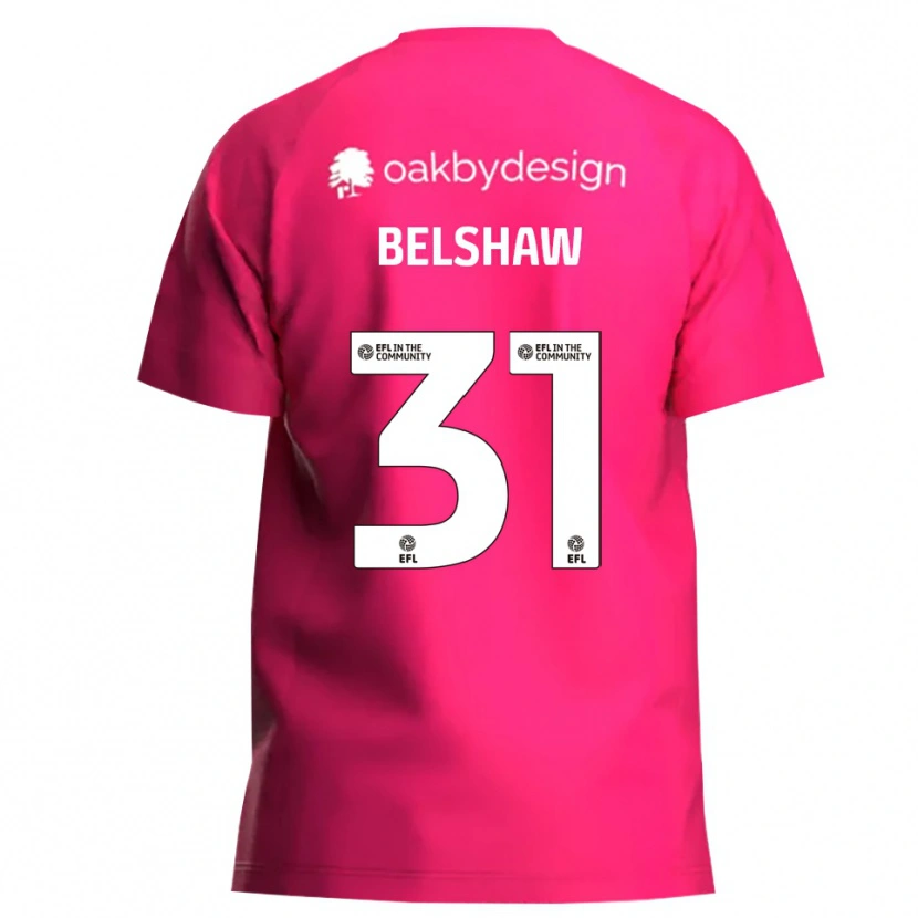 Danxen Mujer Camiseta James Belshaw #31 Magenta Portero Equipación 2025/26 La Camisa