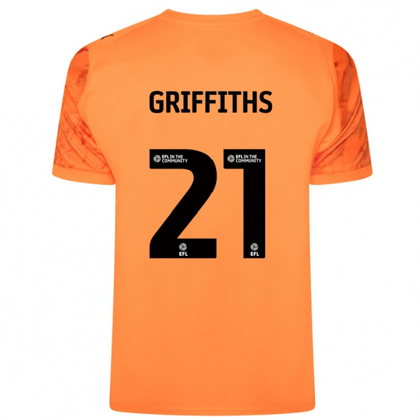 Danxen Mujer Camiseta Harry Griffiths #21 Negro Naranja Portero Equipación 2025/26 La Camisa