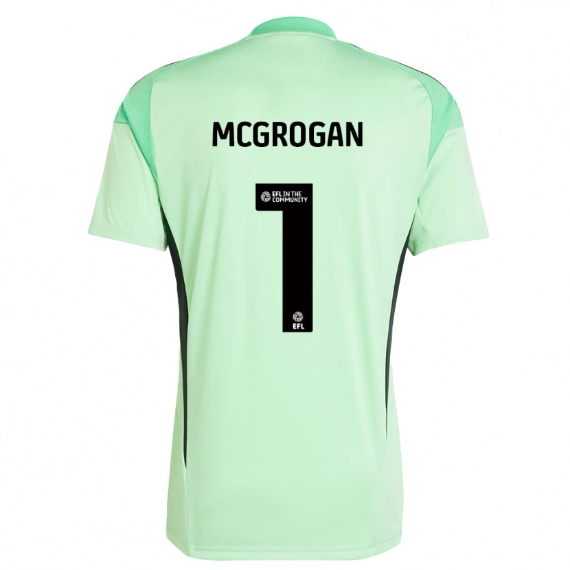 Danxen Mujer Camiseta Emily Mcgrogan #1 Negro Verde Claro Portero Equipación 2025/26 La Camisa