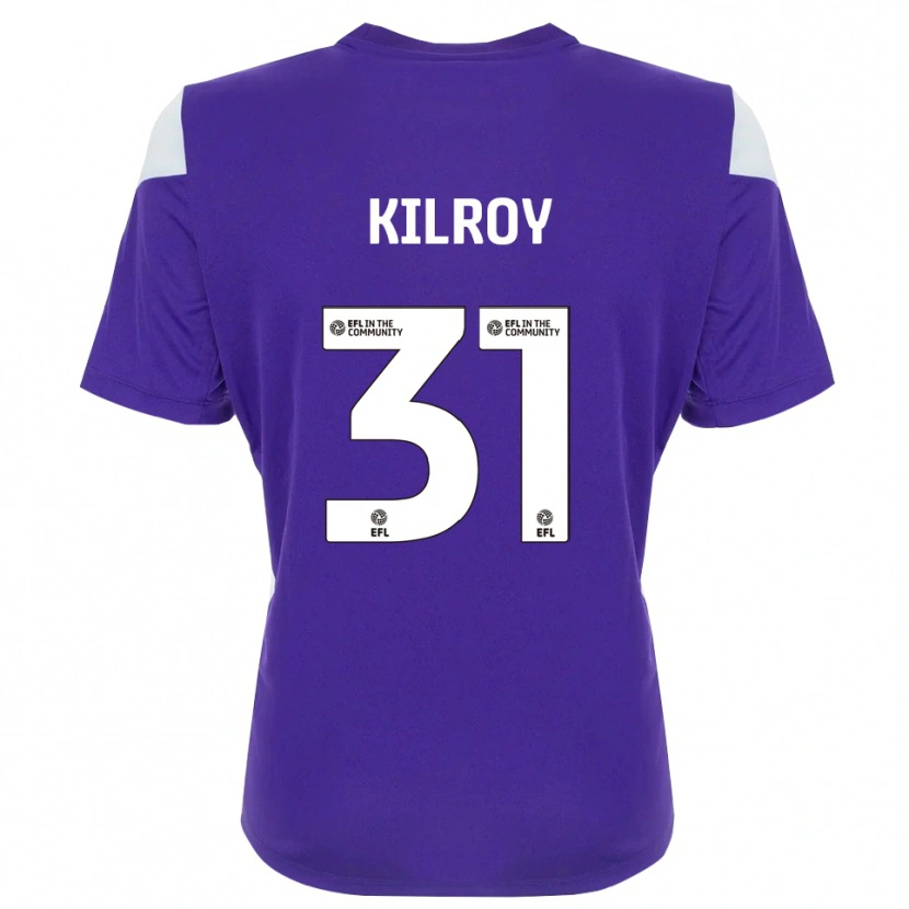 Danxen Mujer Camiseta Jenson Kilroy #31 Blanco Morado Portero Equipación 2025/26 La Camisa
